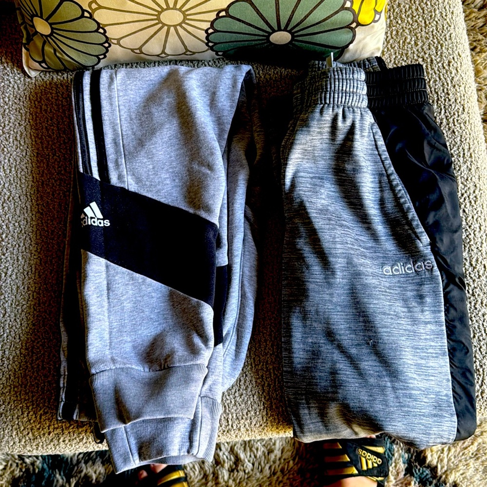 Adidas training pants- two pairs